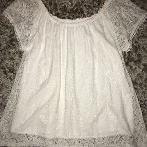WHITE FULL LACE BLOUSE